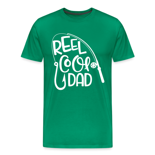 Reel Cool Dad Funny Fishing Premium T-Shirt - kelly green