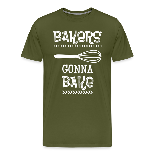 Bakers Gonna Bake Funny Cooking Men's Premium T-Shirt - olive green