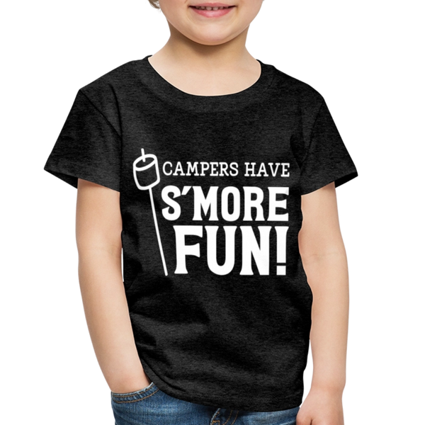 Camper's Have S'More Fun! Funny Camping Toddler Premium T-Shirt - charcoal grey