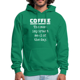 Coffee The Most Important Meal of the Day Funny Men's Hoodie