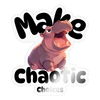Make Chaotic Choices Hippo Sticker 4
