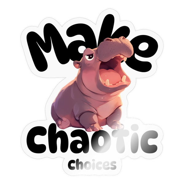 Make Chaotic Choices Hippo Sticker 4