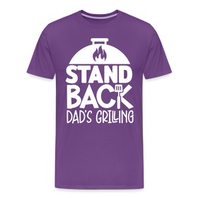 Stand Back Dad's Grilling Funny Father's Day Men's Premium T-Shirt
