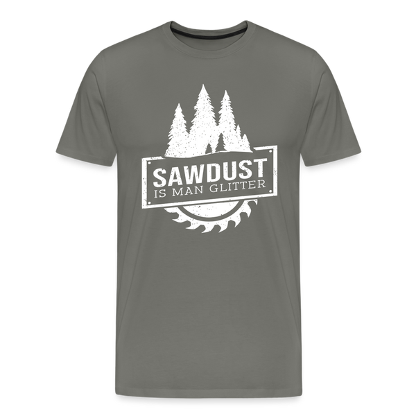 Sawdust is Man Glitter Men's Premium T-Shirt - asphalt gray