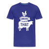 I'd Smoke That Funny BBQ Men's Premium T-Shirt - royal blue