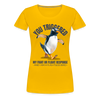 Funny Penguin Fight or Flight Bird Women’s Premium T-Shirt - sun yellow