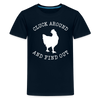 Cluck Around and Find Out Chicken Kids' Premium T-Shirt - deep navy