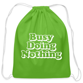 Busy Doing Nothing Cotton Drawstring Bag