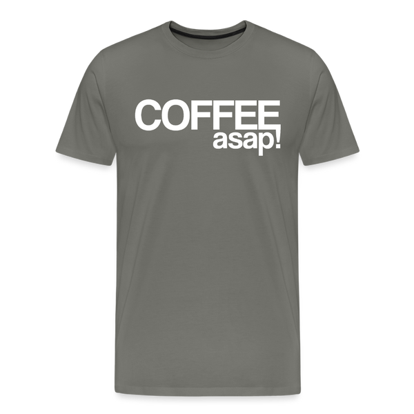 Funny Coffee ASAP! Men's Premium T-Shirt - asphalt gray