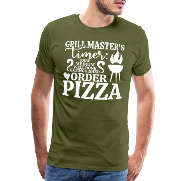Grill Masters Timer Men's Premium T-Shirt - olive green