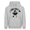 I Turn Grills On Funny BBQ Men's Hoodie - heather gray