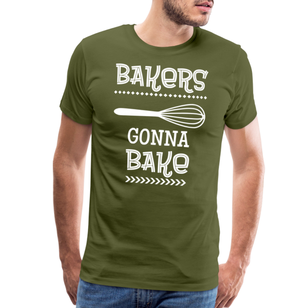 Bakers Gonna Bake Funny Cooking Men's Premium T-Shirt - olive green