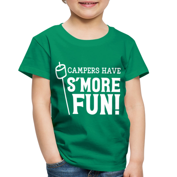 Camper's Have S'More Fun! Funny Camping Toddler Premium T-Shirt - kelly green