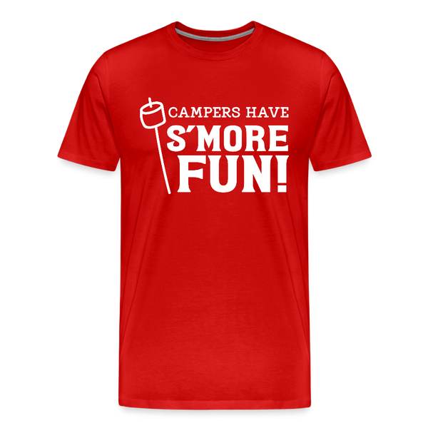 Camper's Have S'More Fun! Funny Camping Men's Premium T-Shirt - red