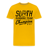 Sloth Running Team Champion Men's Premium T-Shirt - sun yellow