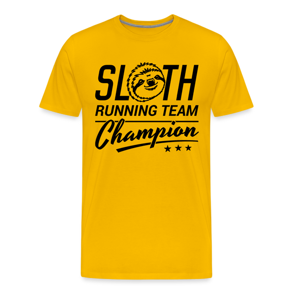 Sloth Running Team Champion Men's Premium T-Shirt - sun yellow