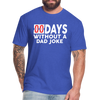 00 Days Without a Dad Joke Men's T-Shirt by Next Level - heather royal