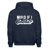 Mind if I Smoke Funny BBQ Gildan Heavy Blend Adult Hoodie - navy