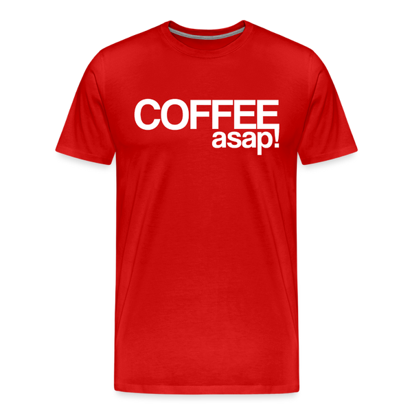 Funny Coffee ASAP! Men's Premium T-Shirt - red