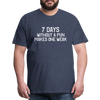 7 Days Without a Pun Makes One Weak Men's Premium T-Shirt - heather blue