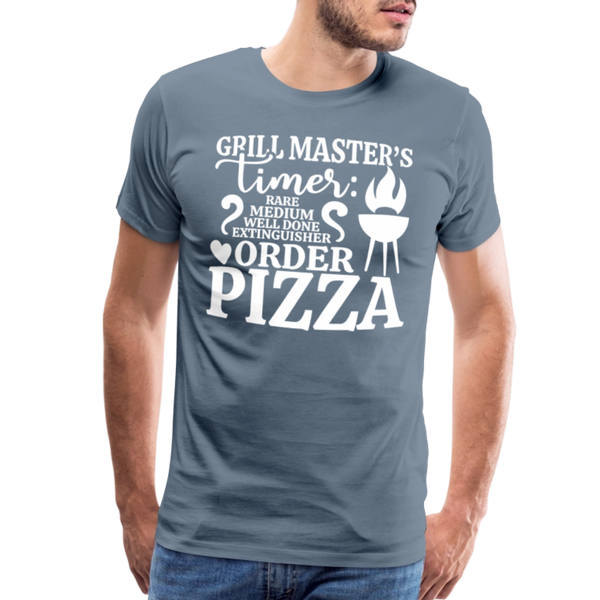 Grill Masters Timer Men's Premium T-Shirt - steel blue