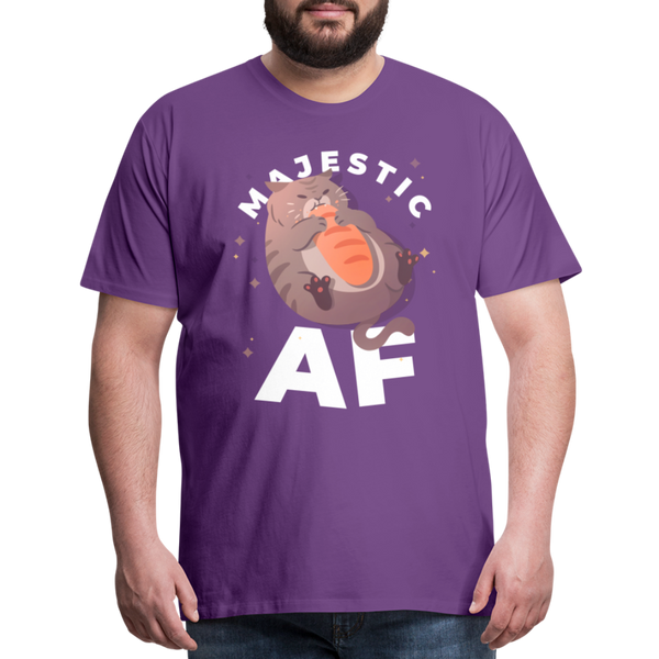 Cat Majestic AF Funny Men's Premium T-Shirt - purple