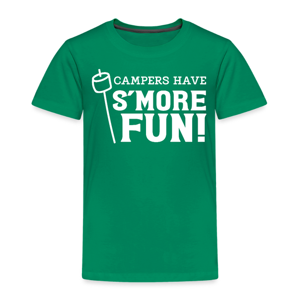 Camper's Have S'More Fun! Funny Camping Toddler Premium T-Shirt - kelly green