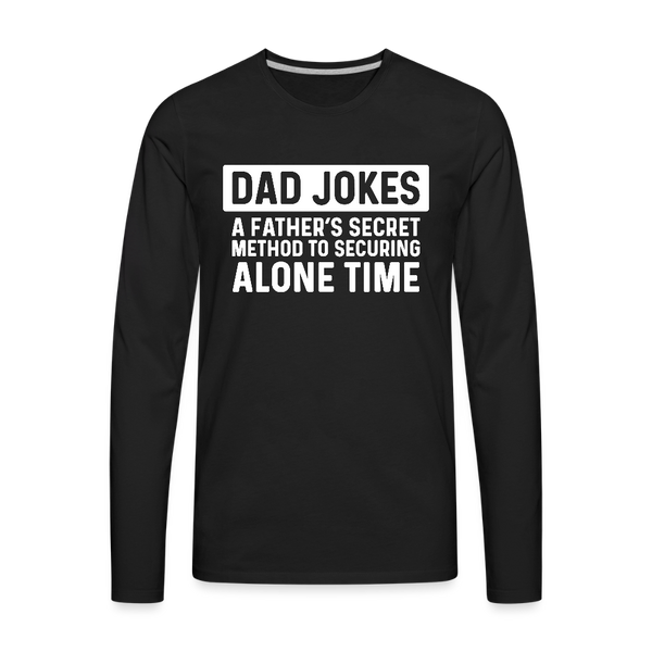 Funny Dad Joke Men's Premium Long Sleeve T-Shirt - black