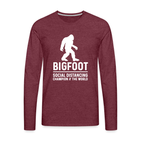 Bigfoot Social Distancing Champion of the World Men's Premium Long Sleeve T-Shirt