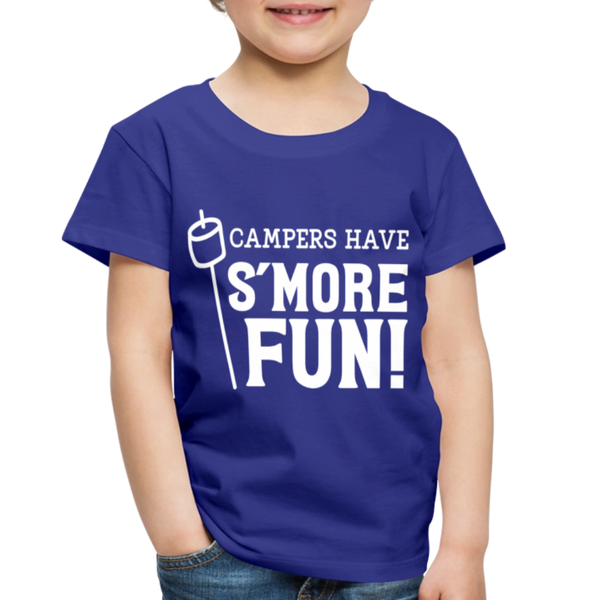 Camper's Have S'More Fun! Funny Camping Toddler Premium T-Shirt - royal blue