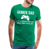 Gamer Dad Like a Regular Dad Only Way Cooler Men's Premium T-Shirt - kelly green
