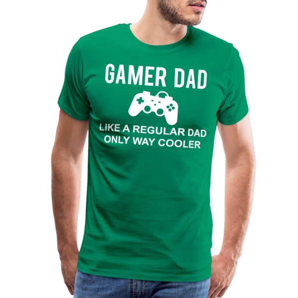 Gamer Dad Like a Regular Dad Only Way Cooler Men's Premium T-Shirt - kelly green