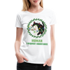 Funny Christmas Cat Women’s Premium T-Shirt - white