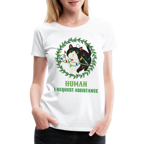 Funny Christmas Cat Women’s Premium T-Shirt