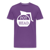 Pot Head Funny Coffee Men's Premium T-Shirt - purple