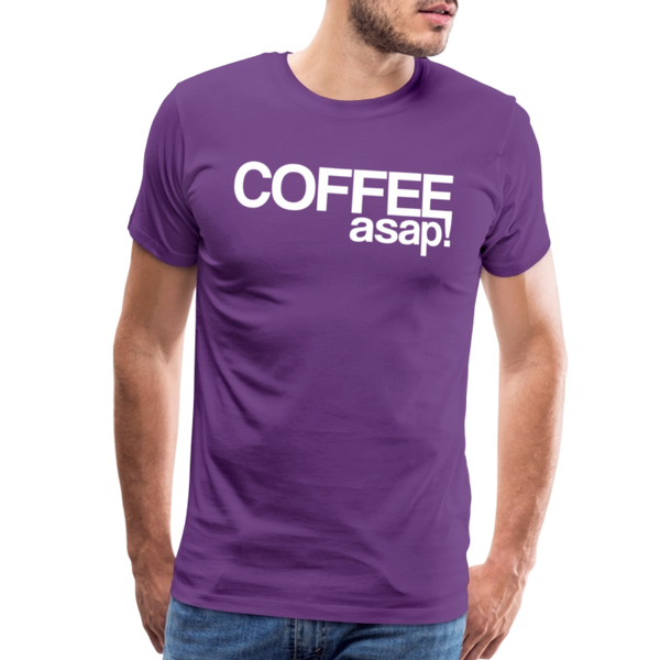 Funny Coffee ASAP! Men's Premium T-Shirt - purple