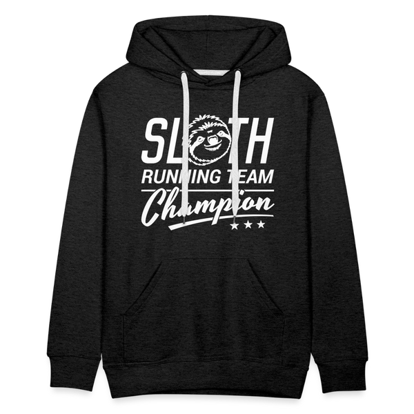 Sloth Running Team Champion Men’s Premium Hoodie - charcoal grey