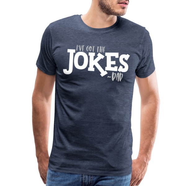 I've Got the Jokes -Dad Men's Premium T-Shirt - heather blue