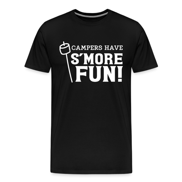 Camper's Have S'More Fun! Funny Camping Men's Premium T-Shirt - black