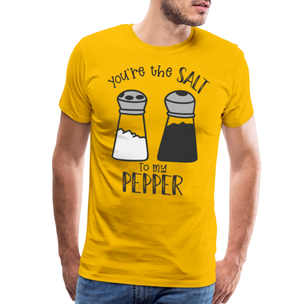 You're the Salt to my Pepper Funny Love Men's Premium T-Shirt - sun yellow