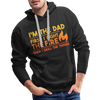 I'm the Dad First I Light the Fire Then I Grill the Things BBQ Men’s Premium Hoodie - black