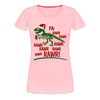 Dinosaur Fa-Rawr Rawr T-Rex in Santa Hat Christmas Women’s Premium T-Shirt