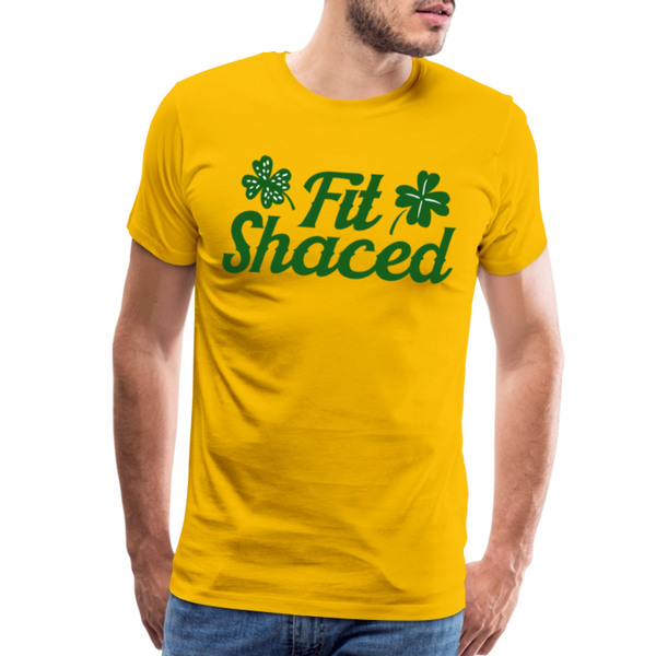 Funny Fit Shaced Drunk St. Patricks Men's Premium T-Shirt - sun yellow