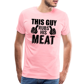 This Guy Rubs His Meat Funny BBQ Men's Premium T-Shirt