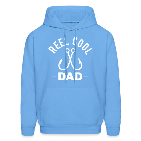 Reel Cool Dad Fishing Heavy Blend Adult Hoodie - carolina blue