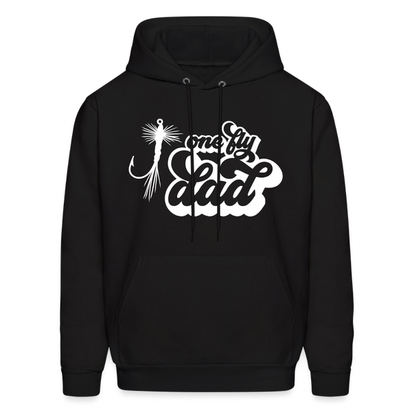 One Fly Dad Fly Fishing Father's Day Men's Hoodie - black