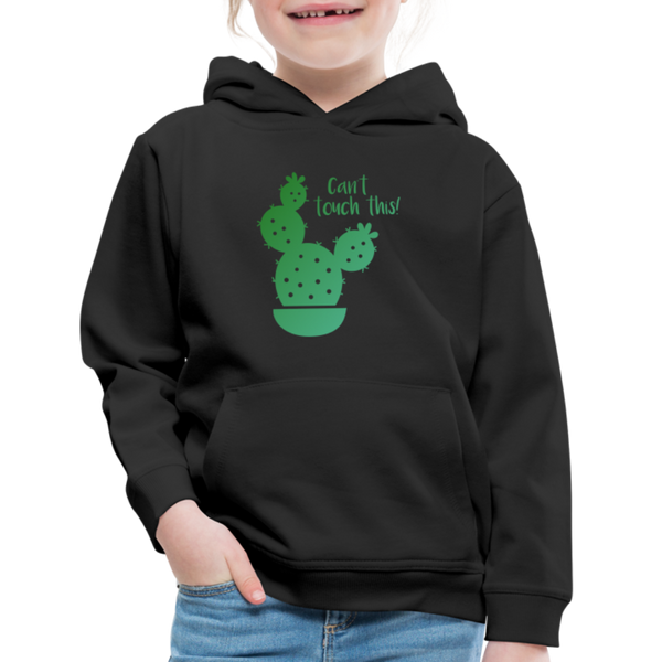 Can't Touch This! Cactus Pun Kids‘ Premium Hoodie - black