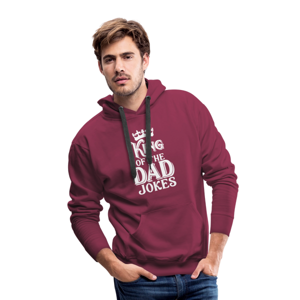 King of the Dad Jokes Men’s Premium Hoodie - burgundy