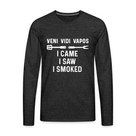 Veni Vidi Vapos I Came I Saw I Smoked: BBQ Smoker Men's Premium Long Sleeve T-Shirt