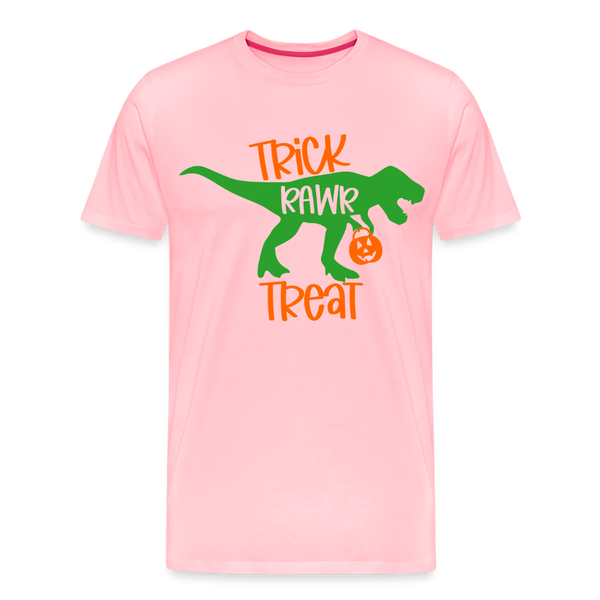 Trick Rawr Treat Dinosaur Halloween Men's Premium T-Shirt - pink